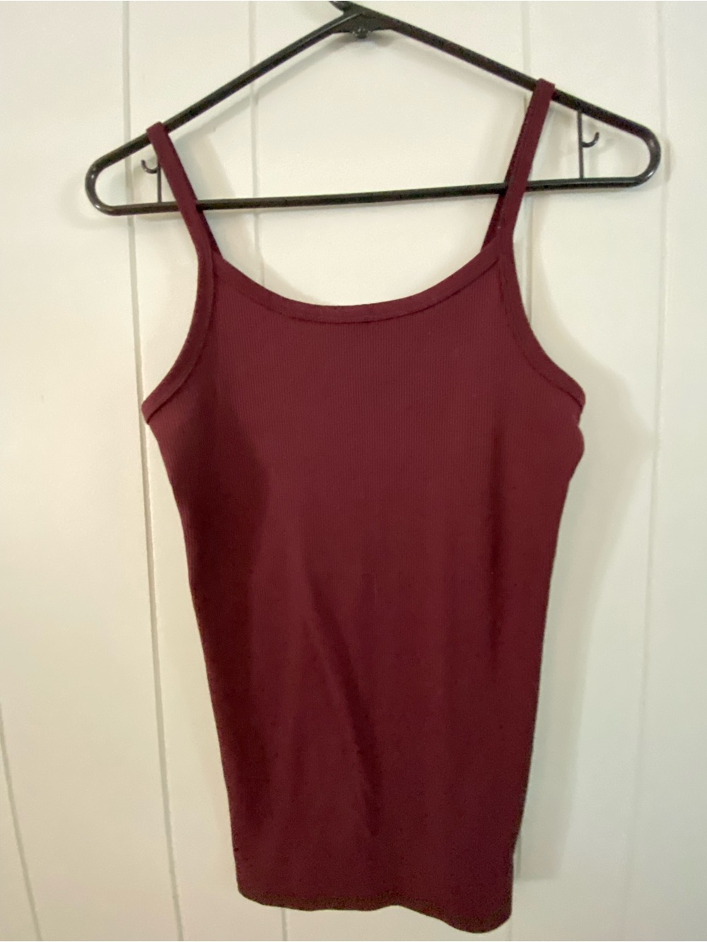 No Boundaries Burgundy Ribbed Camisole Tank